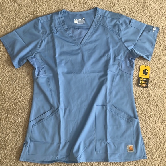 “Carhartt Scrub- Force Modern Fit Twill V-Neck Top” - Picture 1 of 9